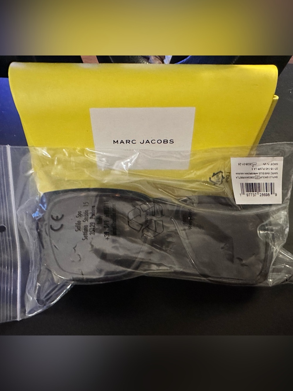 Marc Jacobs Dark Brown Sunglasses with Tortoiseshell Frame